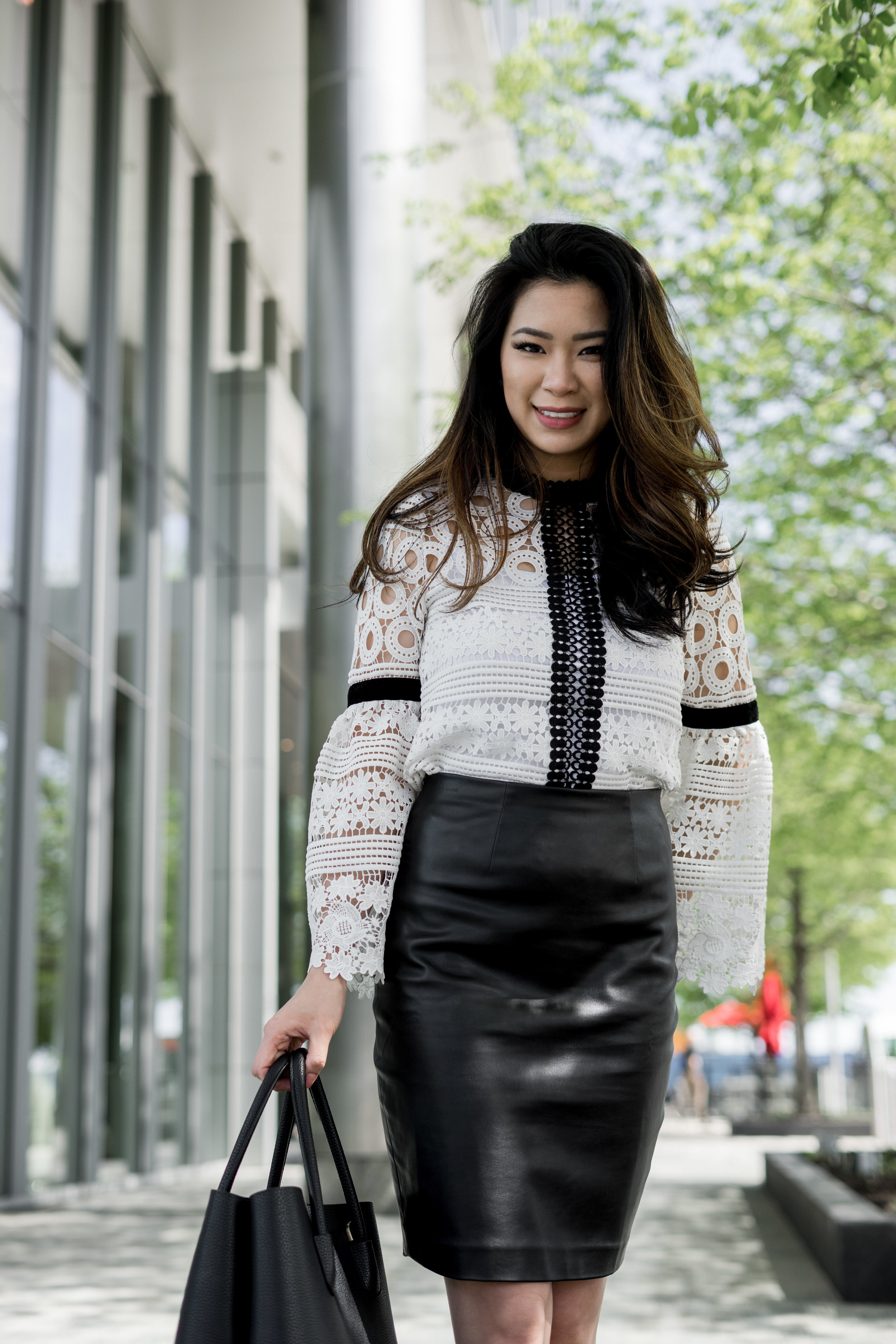 Change Up Corporate Wear with A Crochet Top: TheNinesBlog.com - A Boston Blog